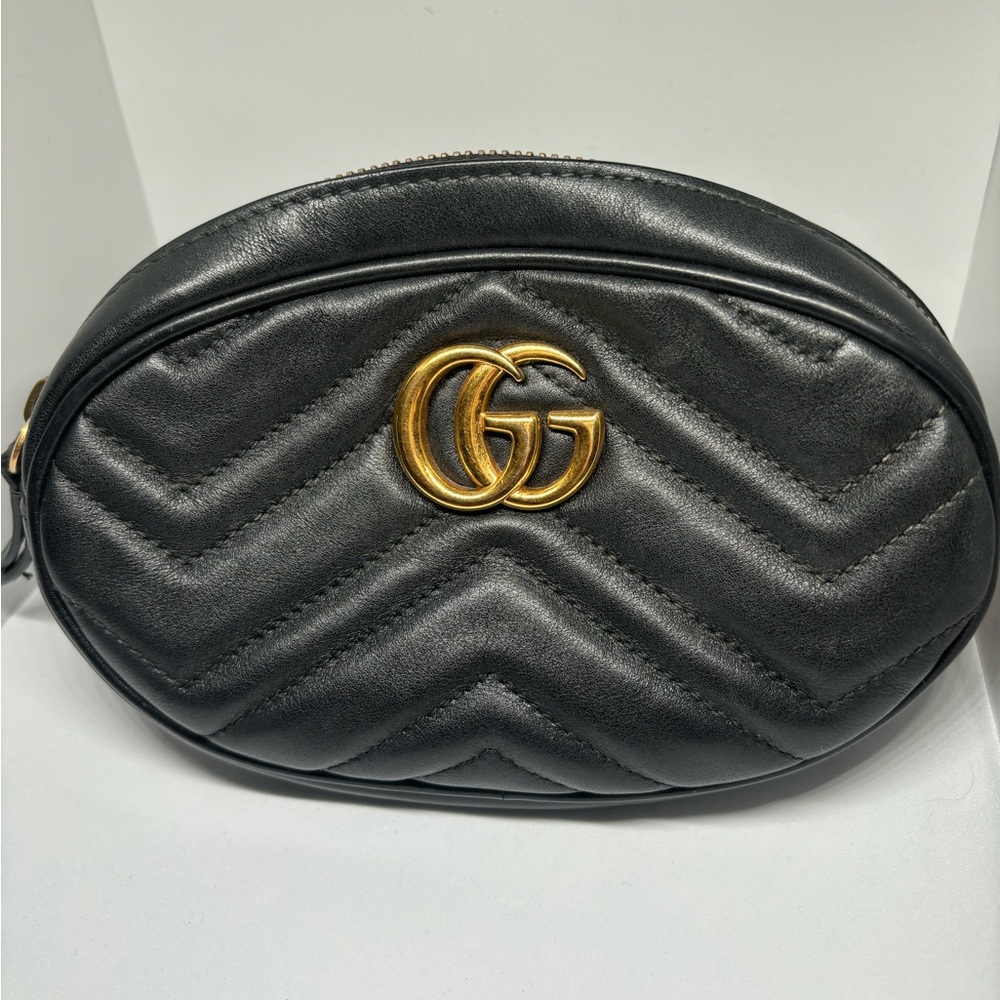 Gucci GG Marmont Matelasse Belt Bag Authentic